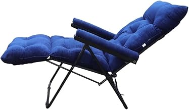 Spacecrafts Recliner Folding Easy Chair | 5 Adjustable Postions | Cushioning | Portable & Space Saving Easy Chair For Home Relax Old Age | Dark Blue - Mild Steel