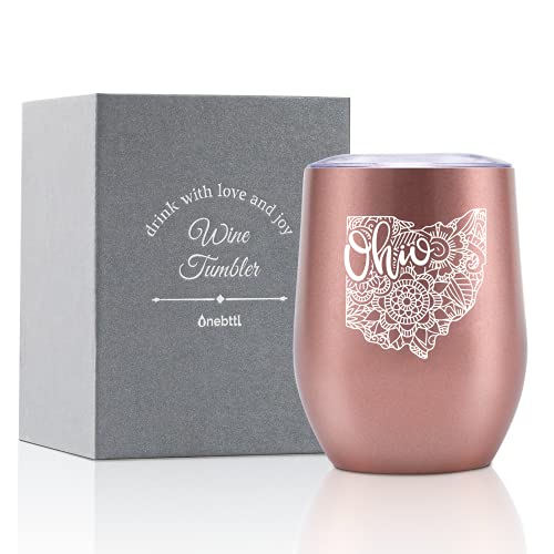 Onebttl-Ohio-Gifts-for-Women-Ohio-Themed-Travel-Homesick-Gift-Souvenirs-12oz-Stainless-Steel-Wine-Tumbler-with-Lid-Perfect-for-Christmas-Moving-Gift Onebttl Ohio Gifts for Women Ohio Themed Travel Homesick Gift Souvenirs 12oz Stainless Steel Wine Tumbler with Lid Perfect for Christmas Moving Gift