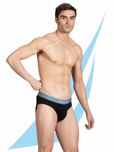 Image of Nautica Men's Cotton Blend Classic Solid Briefs