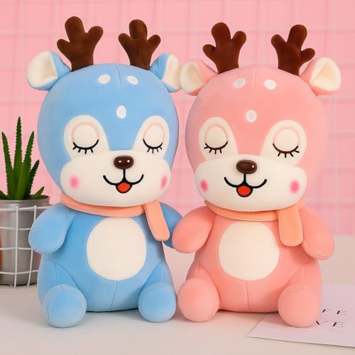 Image of Reindeer 35cm Soft Toys for Kids | Plush Soft Toys for Baby Boys and Girls| Best Gift | Reindeer Soft Toy for Kids -Pink 35Cm Height