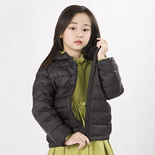 Bouclede Toddler Baby Girls Goose Down Jackets Kids Puffer Jacket 750 Fill Light-Weight Water-Resistant Hooded Winter Down Coat #TOP3