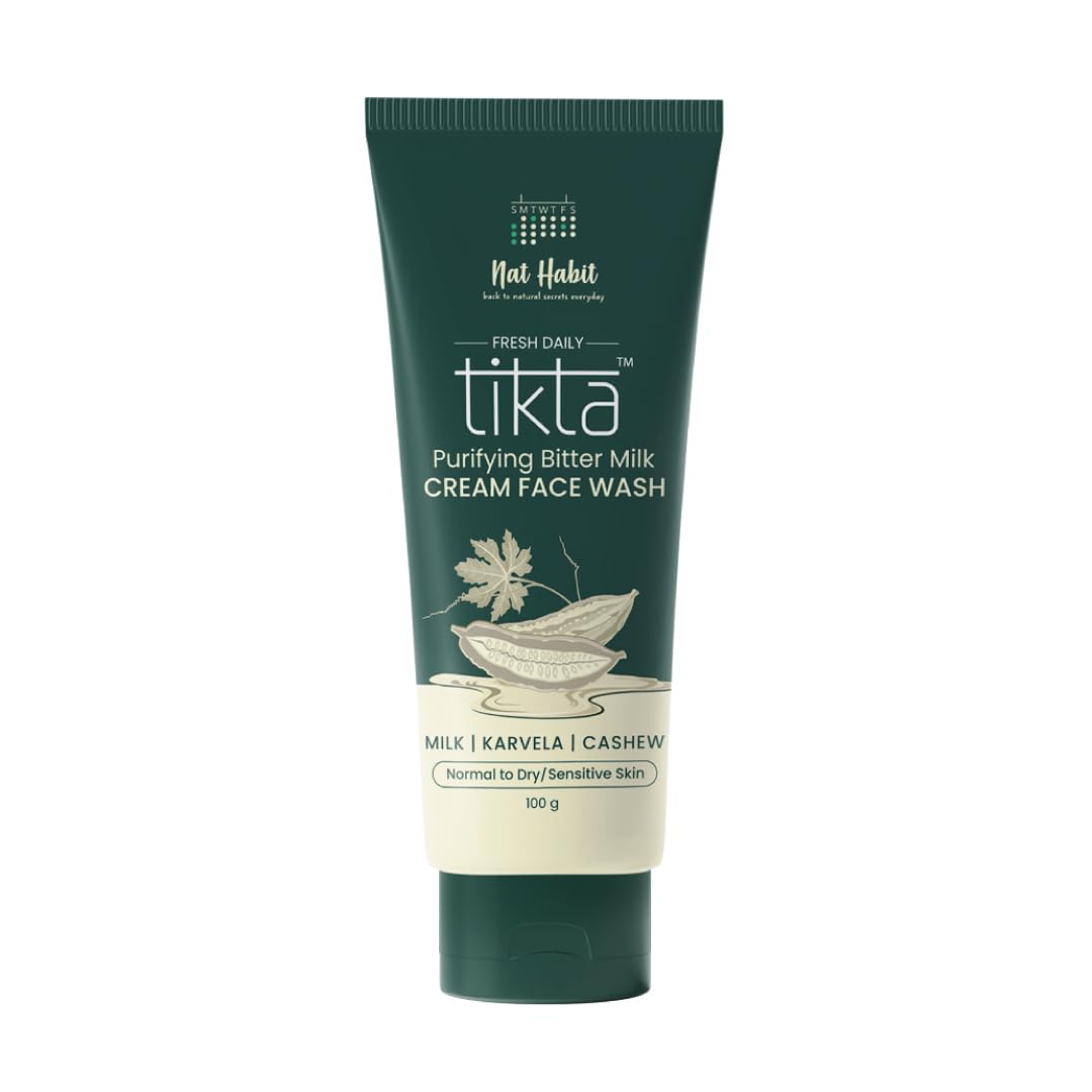 Nat Habit Bitter Milk Cream Face Wash For All Skin Type Acne, Pimple