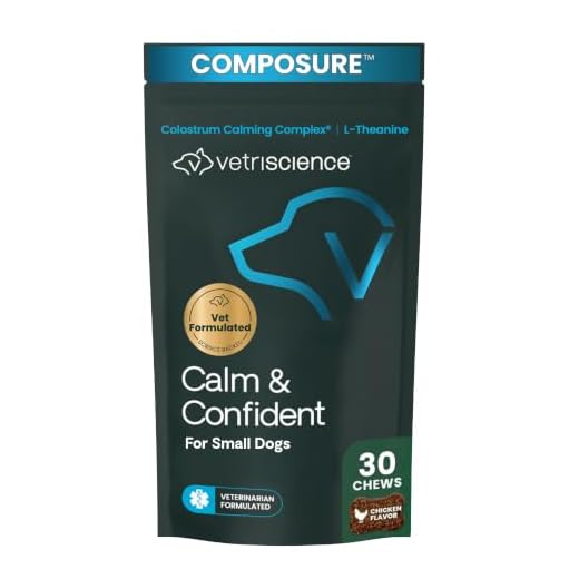 VetriScience Calm & Confident Chews for Small Dogs, Chicken, 30 Count