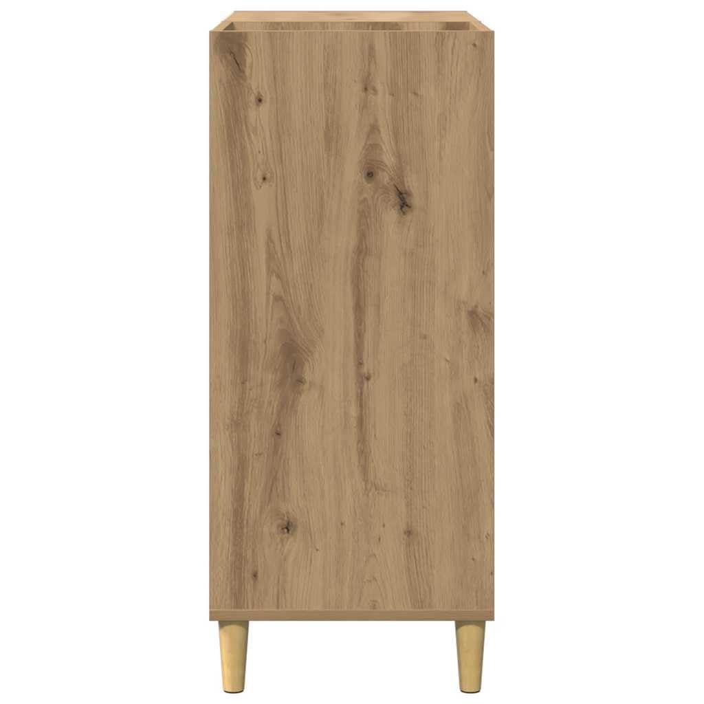 Mobile per dischi in legno ingegneria rovere Artisan 84,5 x 38 x 89 cm, mobile per giradischi, supporto per dischi in vinile, scaffale per CD elegante pratica moderna durevole robusta