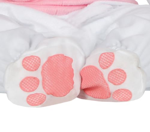 Fiestas Guirca | Costume Coniglietto Bebè (18-24 Mesi) - Cappuccio, Tuta E Piedini - Costumi Da Animali Per Carnevale, Halloween E Feste In Maschera - Ideale Per Bebè Unisex - Bianco E Rosa - 4