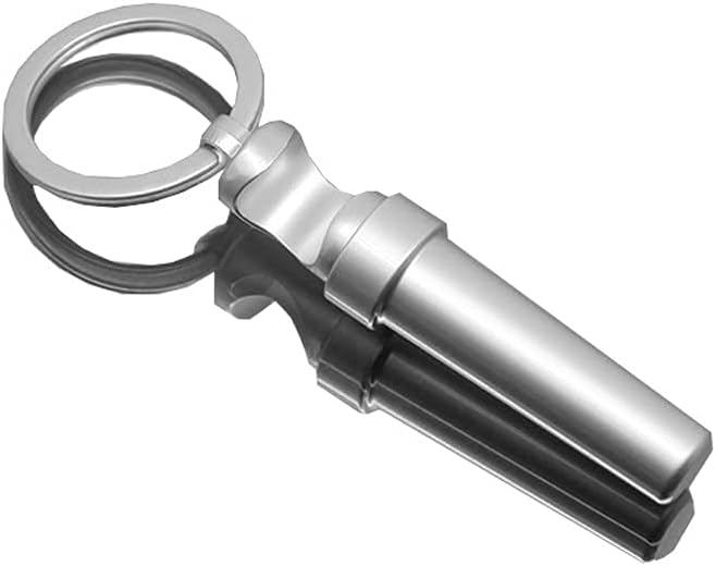 Multifunctional Zinc Alloy 3 in 1 Bottle Opener Keychain Outdoor Portable Mini Wine Beer Can Opener Wood Corkscrew Kitchen Tools(Black)