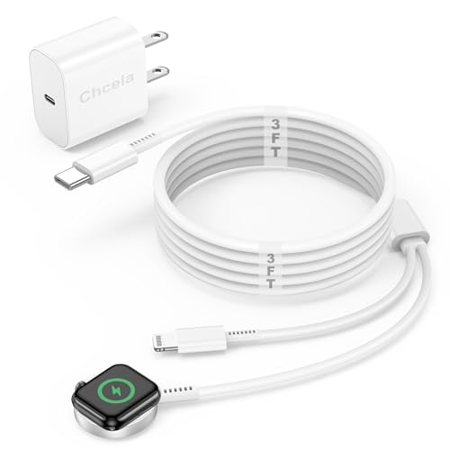 ???????????????? ???????????????????????????????? Apple Watch Charger,2-in-1 USB C Charger for iWatch & iPhone,3FT Fast Charging Cable with 20W Fast Wall Charger for Apple Watch Series 8/7/6/5/SE & iPhone14/13/12/AirPods