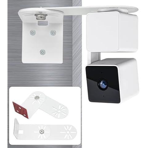 Haoyou Outside Corner Wall Mount Bracket for Wyze Cam Pan V3/V4 Wyze Cam V4/V3, Maximum Coverage on Both Sides of The House 270 Degrees, Reduces Blind Spots and Maximises Field of View (2Pack White) Cover