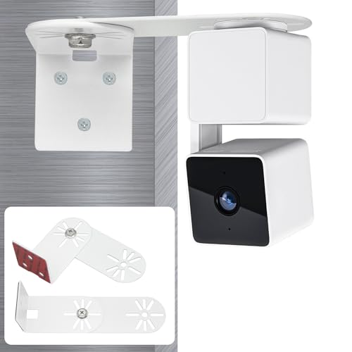 Haoyou Outside Corner Wall Mount Bracket for Wyze/Eufy/Tapo/Ring/Google Nest Cam, Maximum Coverage on Both Sides of The House 270 Degrees, Reduces Blind Spots and Maximises Field of View (2Pack White)