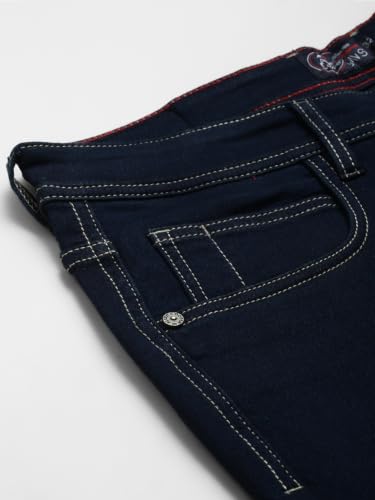 Image of Allen Cooper Slim Mid Rise Stretchable Denim Jeans for Men