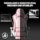 GTPLAYER Gaming Stuhl Gamer Stuhl mit Fußstütze Bluetooth Lautsprecher Ergonomischer Bürostuhl Computerstuhl Schreibtischstuhl PC Stuhl mit verstellbare Rückenlehne 150 kg Belastbarkeit pink