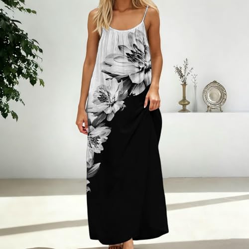 Image of HTHLVMD Backless Cami Dress Summer Dresses for Women 2026 Spaghetti Strap Dresses Womens Solid Color Backless Cami Dress