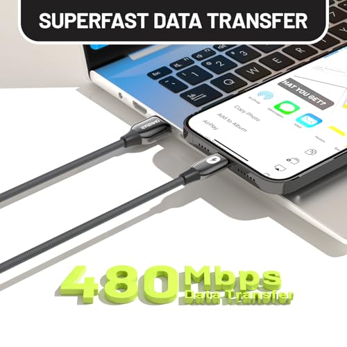 Omnibar USB C to Lightning Cable 6FT, MFi Certified iPhone Charger Cord - image 8