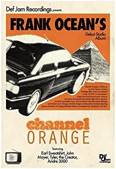 Wunsens Motlwat Frank Ocean Poster Channel Orange Posters Music Album Posters Aesthetics Room HD Print Canvas Wall Art Home Decor 12x18 inch Unframed…