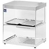 業務用フードケース ホットショーケース 3面ガラス(背面扉なし) 2段 PRO-42HG (ステンレス) KIPROSTAR(キプロスター) 保温 保温 食材 温め 陳列