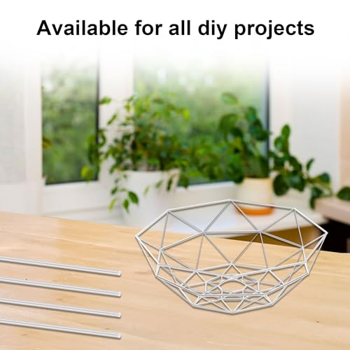 6063 Aluminium Rundstab 6mm x 300mm, solide LAVMHAB runde Schäfte Aluminium Stäbe Rundstab für DIY Bastelmodelle (4 Stück)