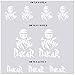 Kit d’autocollants compatibles DAKAR tête de mort skull moto décal sponsor technique code 1213 010 BIANCO