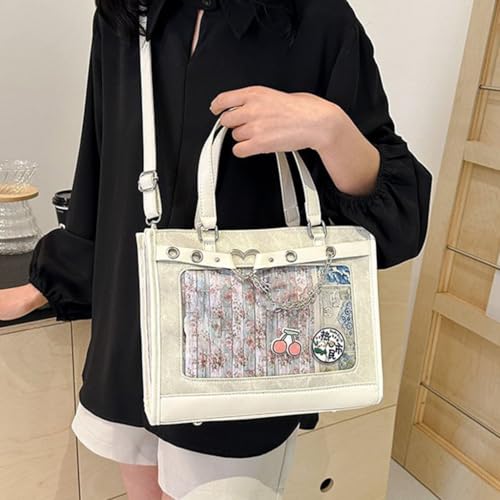 Ita Bag Student PU Leather Shoulder Bags Aesthetic Crossbody Purse Pin Handbag for Woman Fashionable Enthusiast4