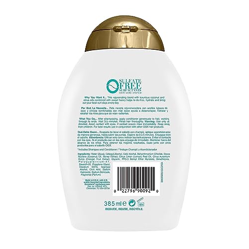 OGX Quenching + Coconut Curl-Defining Conditioner | For Curly Hair | With Coconut & Citrus Oil | Paraben & Sulfate-Free | 13oz Pack of 2 - image 2