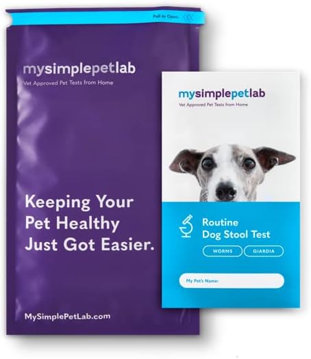 MySimplePetLab Routine Dog Stool Test Kit | Fast and Accurate Worms and Giardia Test for Dogs | Mail-in Stool Sample Kit Dog Health Test…