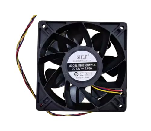 Wentylator chłodzący RB1238H12B-6 12V 1.60A 12038, 120 x 120 x 38 mm, 4-przewodowy