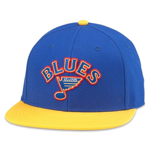 AMERICAN NEEDLE St. Louis Blues Archive 400 Adjustable Snapback Baseball Hat (21006A-SLB-RYGD)