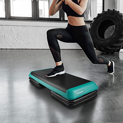 Philosophy Gym Aerobic Exercise Adjustable Step Platform, Health Club Size, with 4 Risers - Green - Thumbnail 5