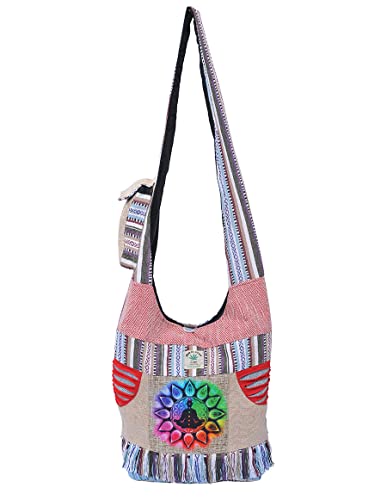 Image of THE COLLECTION ROYAL Graphic Crossbody Bag for Women, Boho Purse, Boho Bag, Hippie Bag, Hippie Purse, Cloth Purse for Women