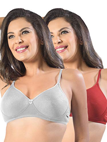 Image of SONARI Womens Non Padded Cotton Bra | Wire Free, Medium Coverage, Seamless Cups, Comfortable Polyester Cotton Blend Fabric | Adjustable Straps, Ideal for Everyday Wear - Smile