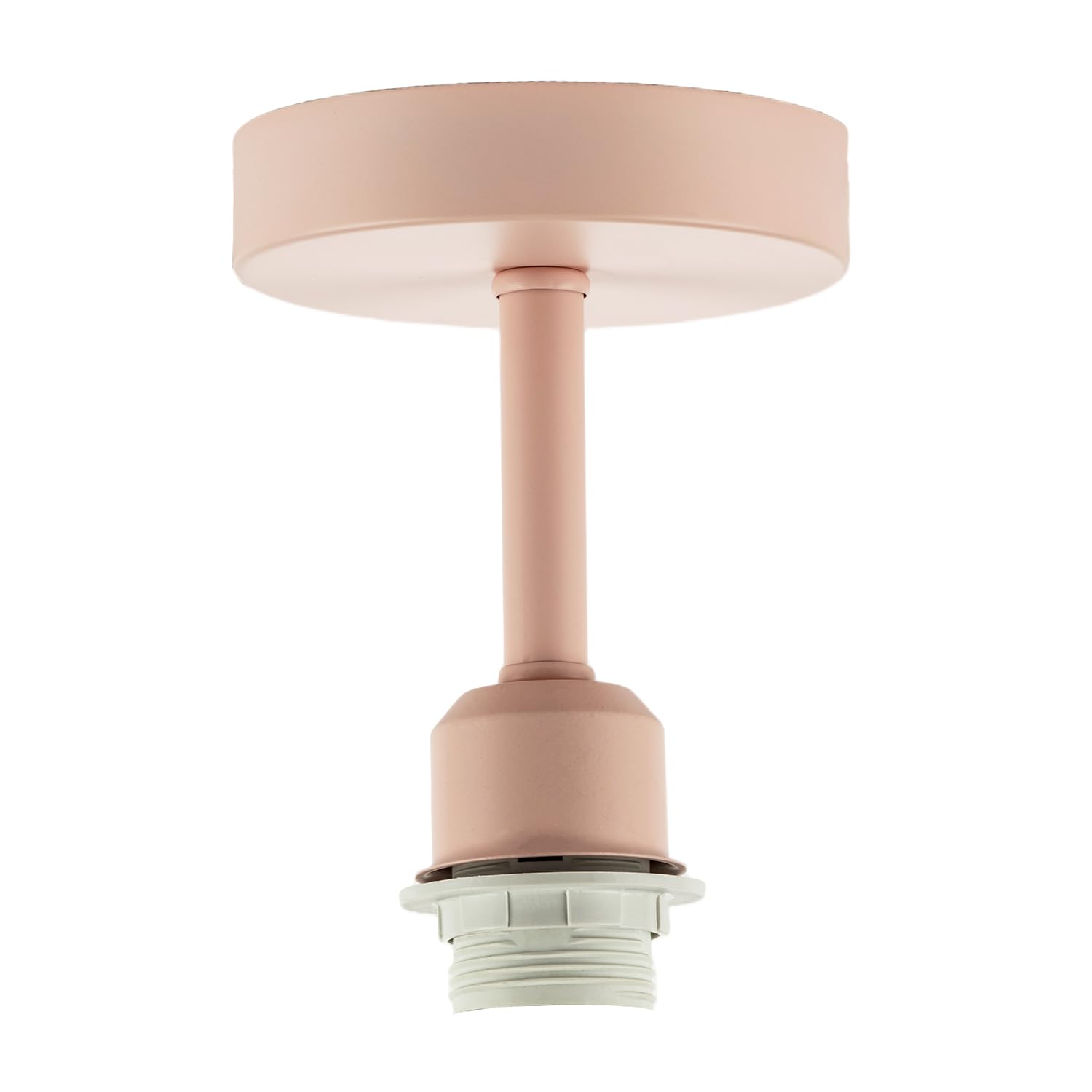 Happy Homewares Pink/Light Traditional Soft Blush Ceiling Fitting To Hold Lamp Shades
