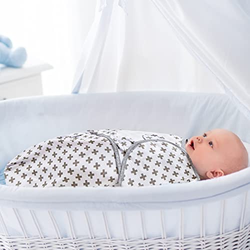 Image of Baby Swaddle Blanket, 3 Pack Newborn Swaddles 0-3-Months, Small-Medium Easy Change Infant Wrap, Infant Swaddling Sack, Adjustable Swaddle Blanket (Grey)