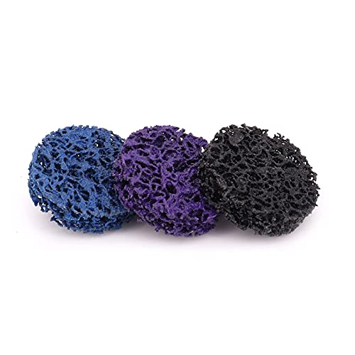 Yuhtech Schleifscheiben Set, 46 Pcs 2 Zoll 50mm Fächerscheiben Reingungsscheibe Set Schleifscheiben Lamellenscheiben
