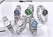 JOATVEE Relojes Pareja Hombre y Mujer Plata Impermeable Reloj de Acero Inoxidable Moda Suo y Sus Relojes de Pulsera de Cuarzo Regalos Imagen de JOATVEE Relojes Pareja Hombre y Mujer Plata Impermeable Reloj de Acero Inoxidable Moda Suo y Sus Relojes de Pulsera de Cuarzo Regalos