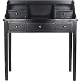 Appretur : Schwarz Safavieh Schreibtisch, Holz, schwarz, 91 x 48 x 102.87 cm