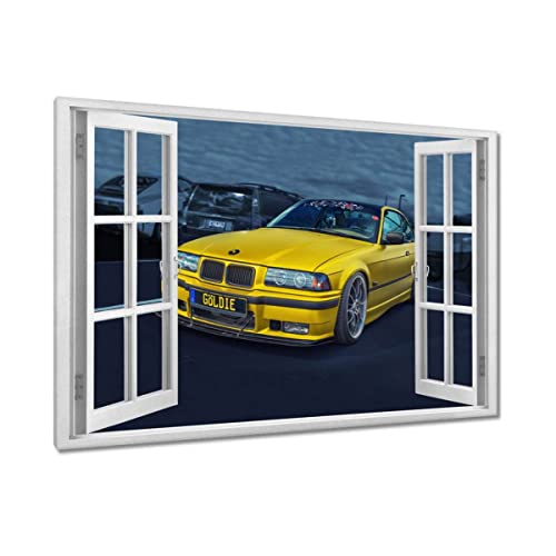 Tableau imprimé sur toile voiture dorée habiller un grand mur vide