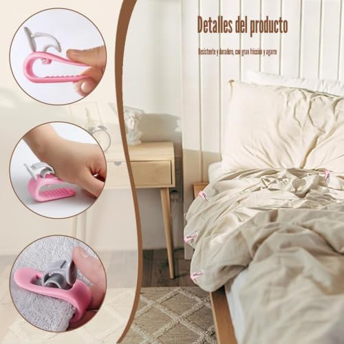 Miniatura 3 de Trketk 18 Clips De Edredón Para Ropa De Cama, Clips De Funda De Edredón De Alta Elasticidad Sin Alfileres, Antimovimiento, Antideslizantes, Soportes De Edredón Sin Costura, Para Funda De Edredón Para