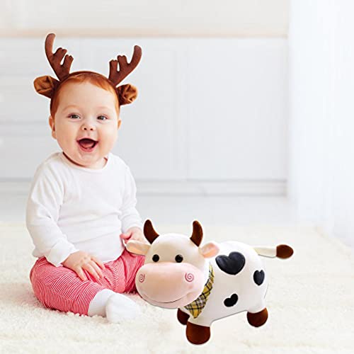 Lindo brinquedo de pelúcia de vaca, brinquedo de vaca de pelúcia sorriso, almofada de boneca de pelú