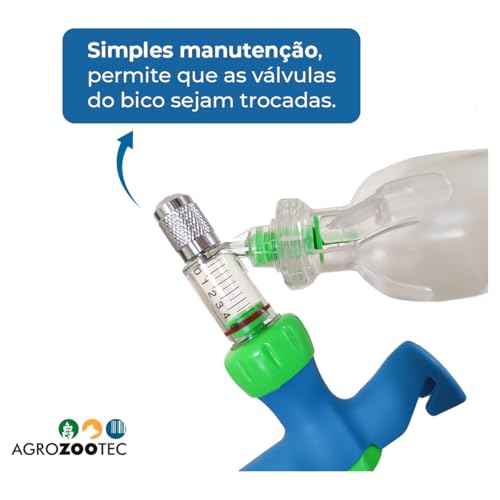 Vacinador Proxi Plus Fluxo Contínuo Aplicador Dosador Medicamento Boi Vaca Bovino Animais Veterinári