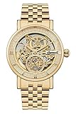 Quadrante secondario da 6 ore Ingersoll 1892 Mens The Herald Automatic Watch con quadrante in oro chiaro e cinturino in oro e acciaio inossidabile - I00408
