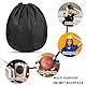 TIESOME Helmtasche, 50 X 45 cm Universal Helmbeutel Mit Fleece Gefüttert Schwarz Helmrucksack Tasche Mit Kordelzug Helmbeutel Motorrad Für Skihelme Fahrradhelme Reithelme Basketball Usw