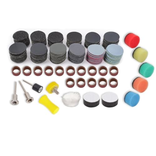 MoSundi 268 discos de lijado para Dremel, grano 60-10000 para madera, metal, plástico, uso húmedo/seco, incluye estuche de almacenamiento, compatible con herramientas giratorias