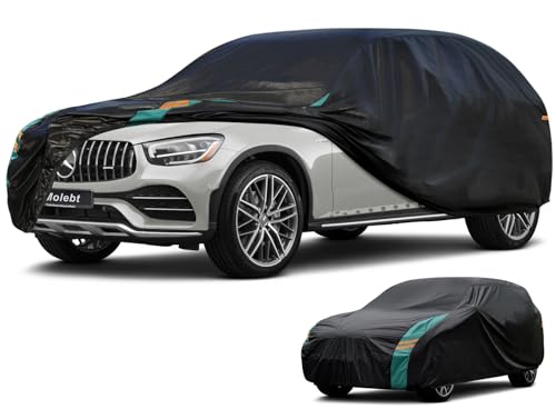 SUV Car Cover Custom Fit for Mercedes-GLC 300 350E/GLB 180 200 250(2016-2025), Waterproof All Weather for Automobiles, Outdoor Full Cover with Windproof Clip Straps.