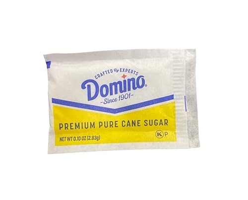 Domino Pure Cane Sugar Granulated Sugar, Non-Gmo, 0.10 Ounce (2.83 Gram) 100 Bulk Sugar Packets #TOP1