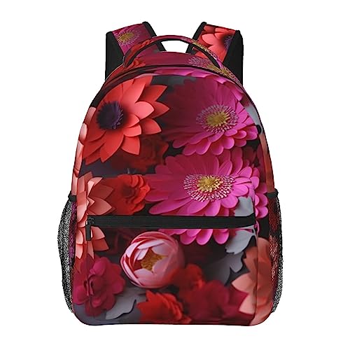 Sac à dos de voyage noir motif floral grand compartiment bagage cabine femme
