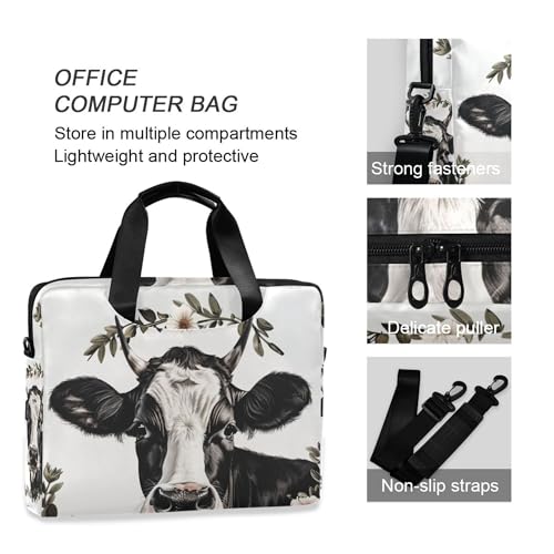 Maletín para portátil ALAZA con diseño de vaca 13-15.6 pulg miniatura 5