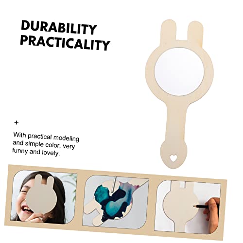 BESTOYARD 32 Peças De Artesanato Com Espelho Pequeno De Madeira Para Crianças De 4 A 8 Anos Brinqued