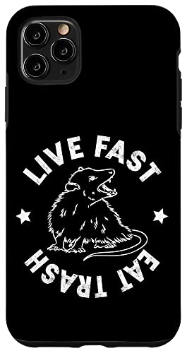Funny Live Fast Eat Trash Possum Lover �X�}�z�P�[�X iPhone 11 Pro Max �p