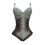 Leotard Sexy Rhinestones...image