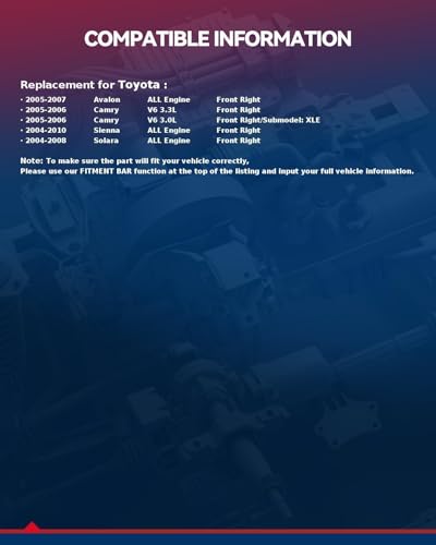 Image of KAX Disc Brake Caliper Assembly Fit for Toyota Sienna 2004-2010, Avalon 2005-2007, Solara 2004-2008, Camry 2005-2006 3.0L, Camry 2005-2006 3.3L, Front Right Passenger Side