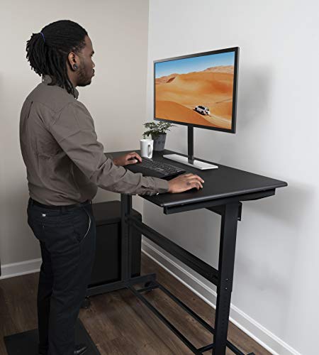 Stand Up Desk Store Rolling Adjustable Height Standing Desk Computer Workstation (Black, 40" Wide) #TOP3